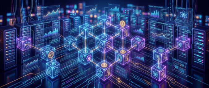 Neon blockchain network linking secure data cubes and verified content